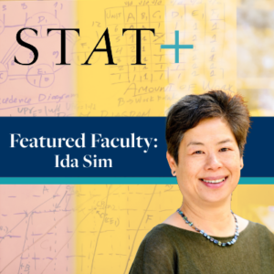 Ida Sim headshot with Stat+ logo