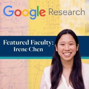 Irene Chen headshot and Google Research logo